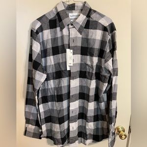 Saddlebred Long Sleeve Flannel Plaid Button Up Shirt